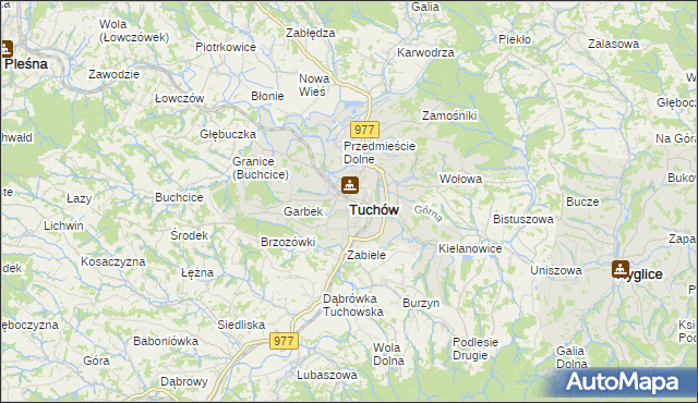 mapa Tuchów, Tuchów na mapie Targeo