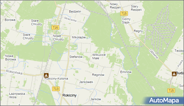 mapa Wilkucice Małe, Wilkucice Małe na mapie Targeo