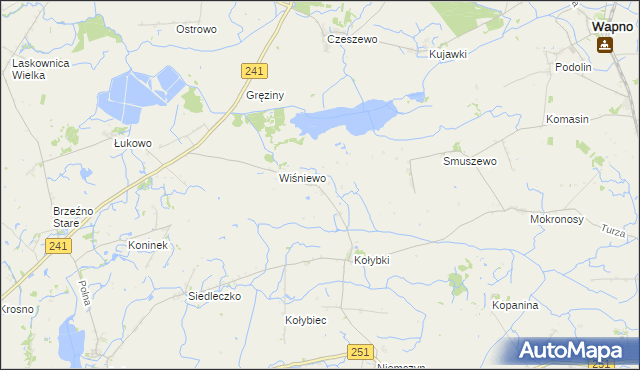 mapa Wiśniewko gmina Damasławek, Wiśniewko gmina Damasławek na mapie Targeo
