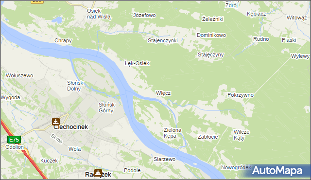 mapa Włęcz, Włęcz na mapie Targeo