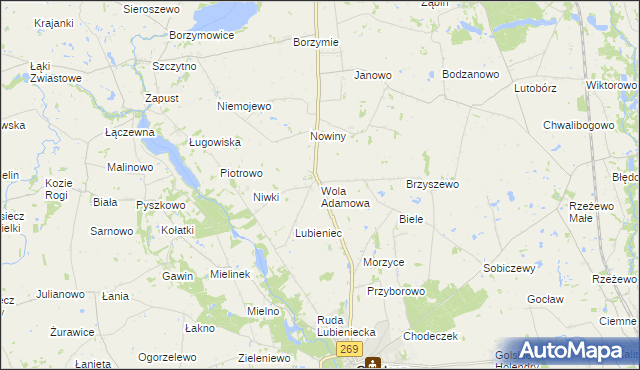 mapa Wola Adamowa, Wola Adamowa na mapie Targeo