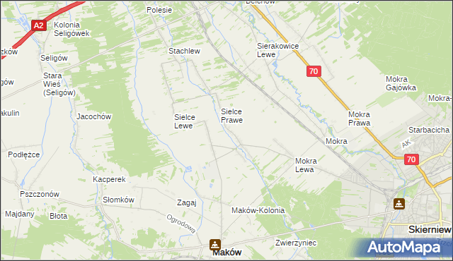 mapa Wola Makowska, Wola Makowska na mapie Targeo