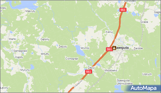 mapa Wymój, Wymój na mapie Targeo