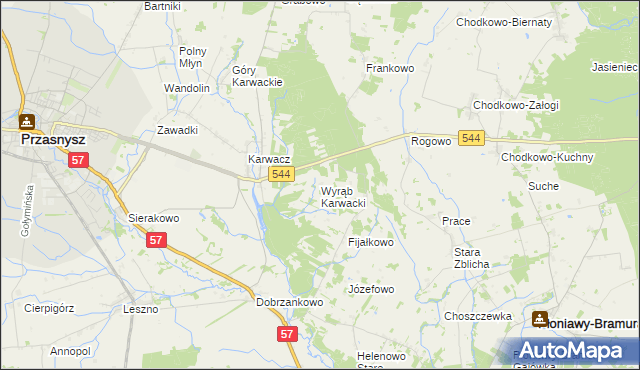 mapa Wyrąb Karwacki, Wyrąb Karwacki na mapie Targeo