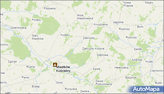 mapa Zabruzdy-Kolonia, Zabruzdy-Kolonia na mapie Targeo