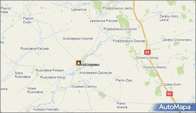 mapa Załuski-Lipniewo, Załuski-Lipniewo na mapie Targeo
