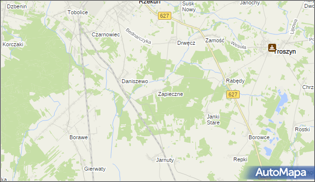 mapa Zapieczne, Zapieczne na mapie Targeo