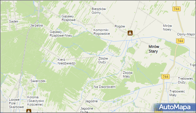 mapa Zbijów Duży, Zbijów Duży na mapie Targeo