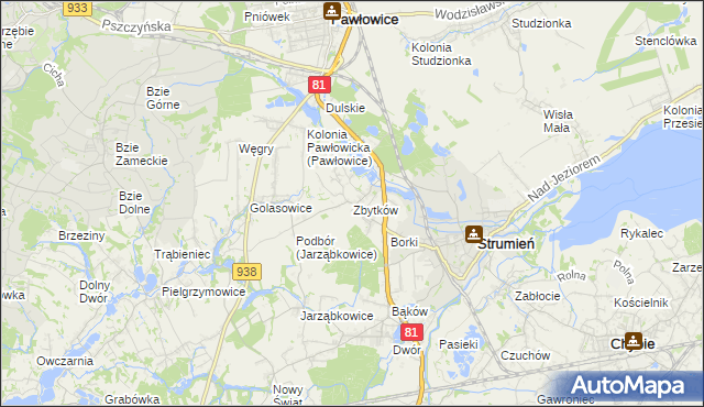 mapa Zbytków, Zbytków na mapie Targeo