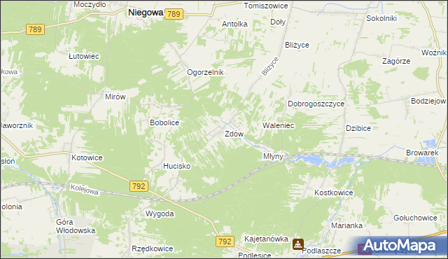 mapa Zdów, Zdów na mapie Targeo