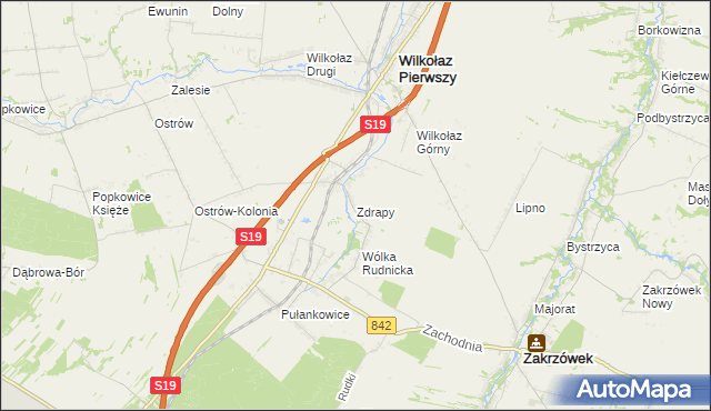 mapa Zdrapy gmina Wilkołaz, Zdrapy gmina Wilkołaz na mapie Targeo