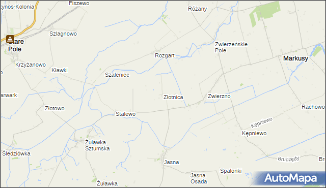 mapa Złotnica, Złotnica na mapie Targeo