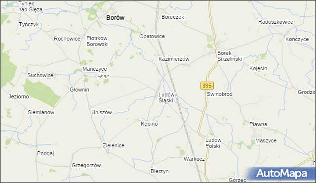 mapa Ludów Śląski, Ludów Śląski na mapie Targeo