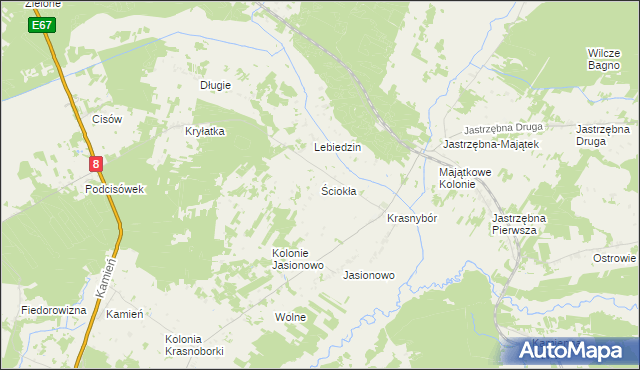 mapa Ściokła, Ściokła na mapie Targeo