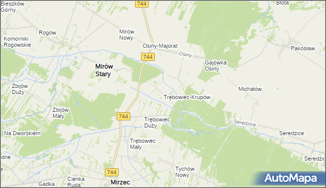 mapa Trębowiec-Krupów, Trębowiec-Krupów na mapie Targeo