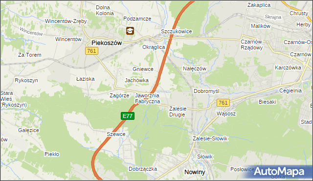 mapa Janów gmina Piekoszów, Janów gmina Piekoszów na mapie Targeo