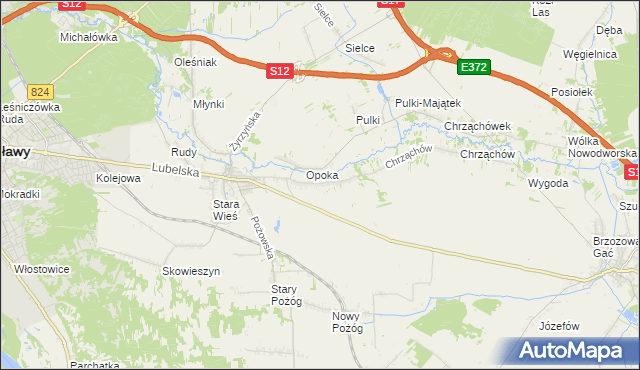 mapa Witowice gmina Końskowola, Witowice gmina Końskowola na mapie Targeo