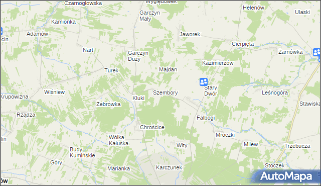 mapa Abramy, Abramy na mapie Targeo