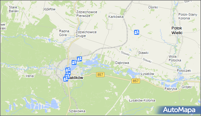 mapa Antoniówka gmina Zaklików, Antoniówka gmina Zaklików na mapie Targeo