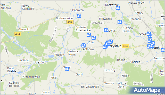 mapa Antonów, Antonów na mapie Targeo