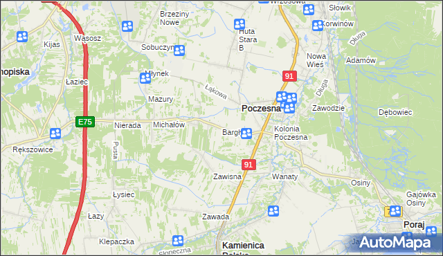 mapa Bargły, Bargły na mapie Targeo
