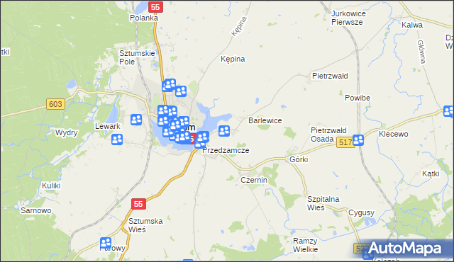 mapa Barlewiczki, Barlewiczki na mapie Targeo