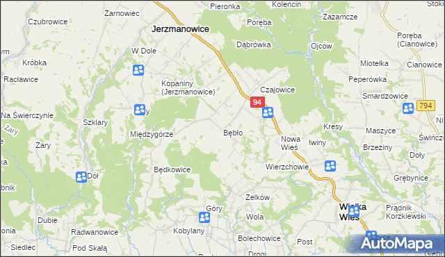 mapa Bębło, Bębło na mapie Targeo