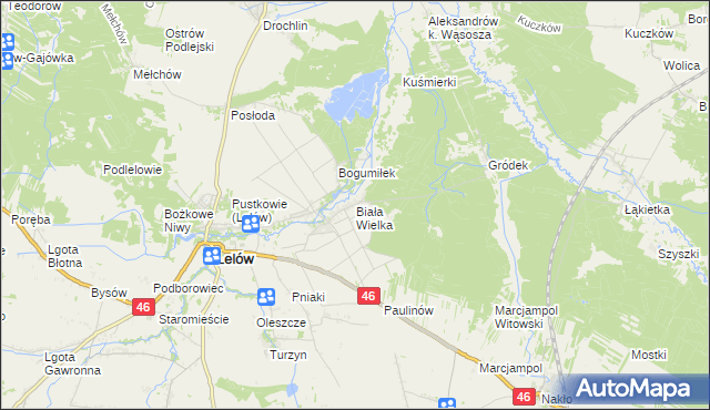 mapa Biała Wielka, Biała Wielka na mapie Targeo