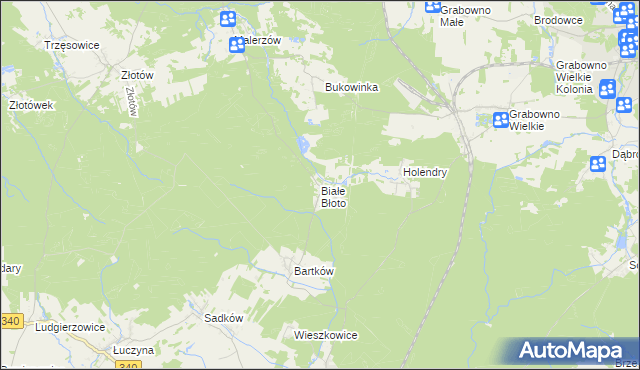 mapa Białe Błoto gmina Dobroszyce, Białe Błoto gmina Dobroszyce na mapie Targeo