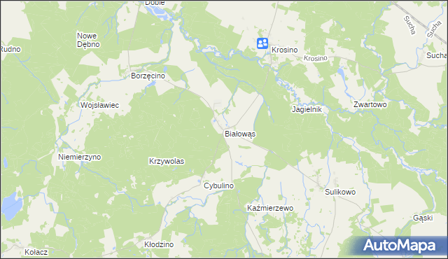 mapa Białowąs, Białowąs na mapie Targeo