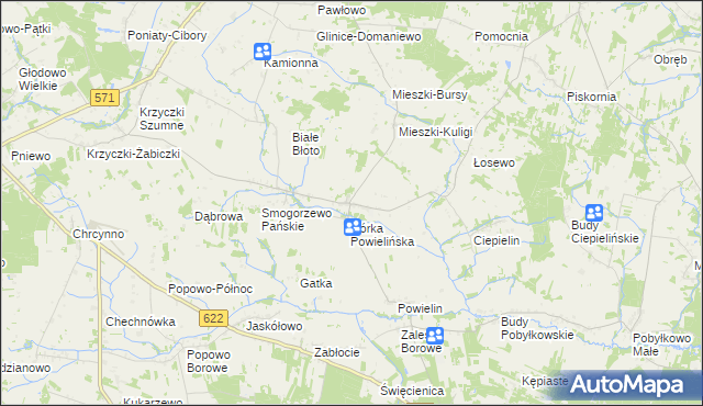 mapa Błędostowo, Błędostowo na mapie Targeo