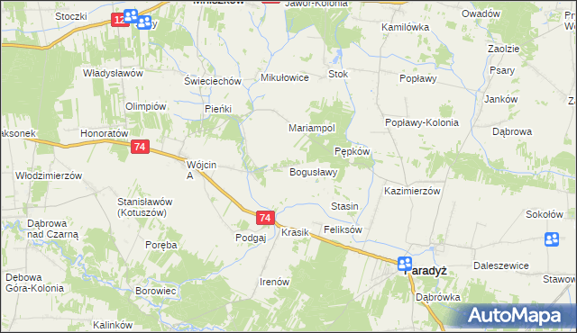 mapa Bogusławy, Bogusławy na mapie Targeo