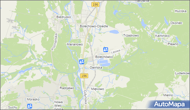 mapa Bolechówko, Bolechówko na mapie Targeo