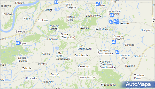 mapa Breń Osuchowski, Breń Osuchowski na mapie Targeo