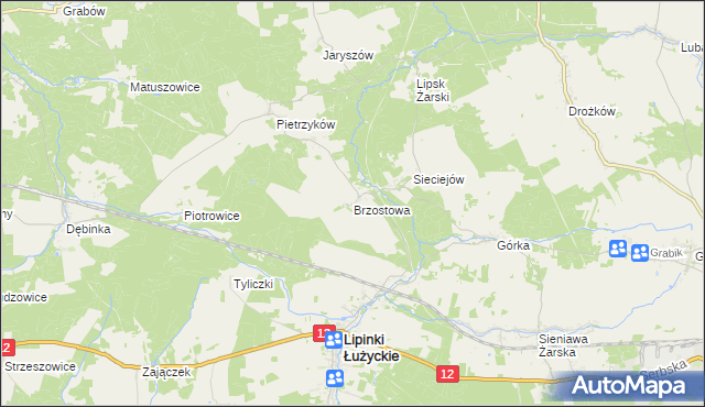 mapa Brzostowa, Brzostowa na mapie Targeo