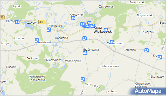 mapa Brzóstownia, Brzóstownia na mapie Targeo