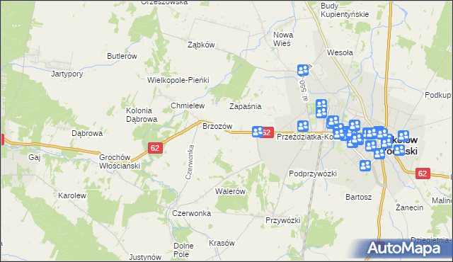 mapa Brzozów-Kolonia, Brzozów-Kolonia na mapie Targeo