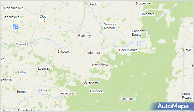 mapa Brzozowe Błoto, Brzozowe Błoto na mapie Targeo