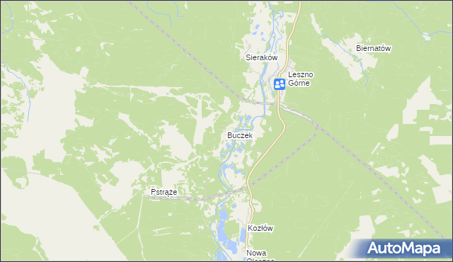 mapa Buczek gmina Szprotawa, Buczek gmina Szprotawa na mapie Targeo