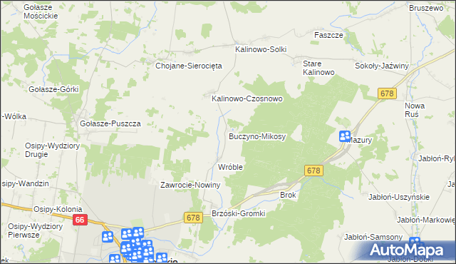 mapa Buczyno-Mikosy, Buczyno-Mikosy na mapie Targeo