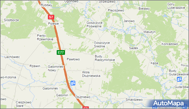 mapa Budy Radzymińskie, Budy Radzymińskie na mapie Targeo