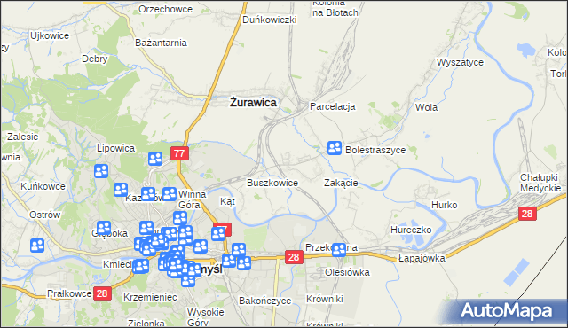 mapa Buszkowiczki, Buszkowiczki na mapie Targeo