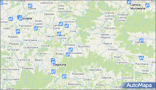 mapa Bytomsko, Bytomsko na mapie Targeo