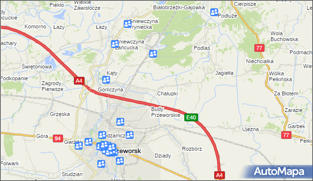 mapa Chałupki gmina Przeworsk, Chałupki gmina Przeworsk na mapie Targeo