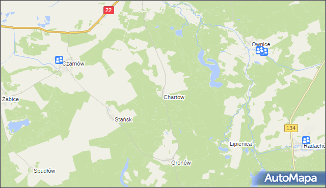 mapa Chartów, Chartów na mapie Targeo