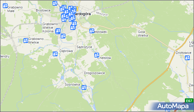 mapa Chełstów, Chełstów na mapie Targeo