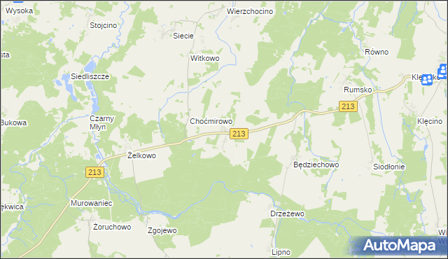 mapa Choćmirówko, Choćmirówko na mapie Targeo