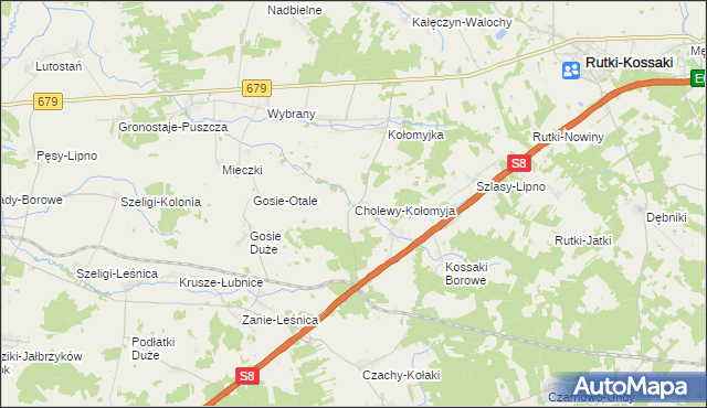 mapa Cholewy-Kołomyja, Cholewy-Kołomyja na mapie Targeo