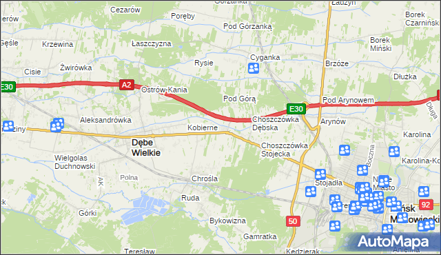 mapa Choszczówka Rudzka, Choszczówka Rudzka na mapie Targeo