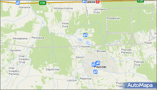 mapa Chotyłów, Chotyłów na mapie Targeo